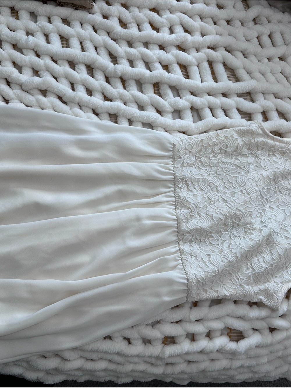 Windsor Cream Lace Bodice Chiffon Women’s dress